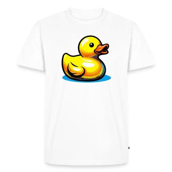 Caneton Canard Canard Canard - T-shirt Premium bio Homme - blanc - Devant - Nico (187cm)