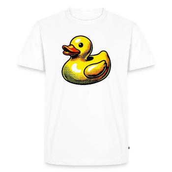 Duckling Duck Duck Duck - Men's Premium Organic T-Shirt - white - Front - Nico (187cm)