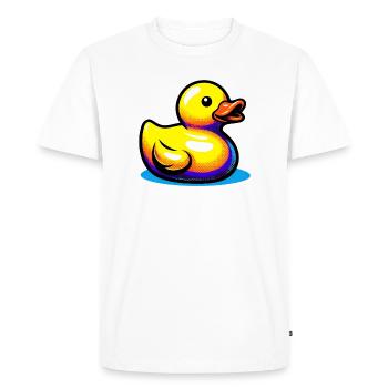 Duckling Duck Duck Duck - Men's Premium Organic T-Shirt - white - Front - Nico (187cm)