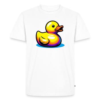Caneton Canard Canard Canard - T-shirt Premium bio Homme - blanc - Devant - Nico (187cm)