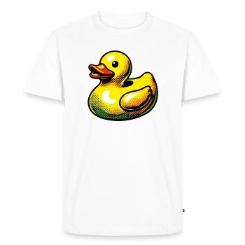 Duckling Duck Duck Duck - Men's Premium Organic T-Shirt - white - Front - Nico (187cm)