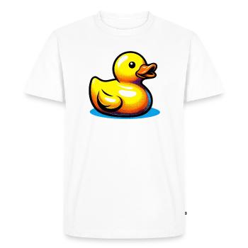 Duckling Duck Duck Duck - Men's Premium Organic T-Shirt - white - Front - Nico (187cm)