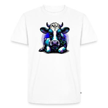 Vache - T-shirt Premium bio Homme - blanc - Devant - Nico (187cm)