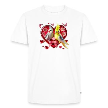 Cœur de nymphe (07) - T-shirt Premium bio Homme - blanc - Devant - Nico (187cm)