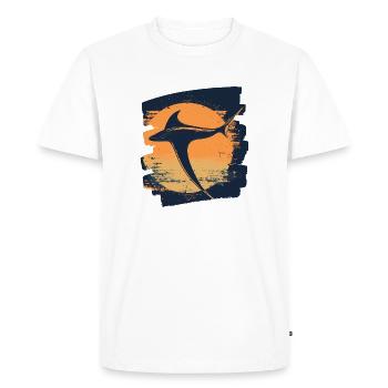 Manta Rays Retro - Men's Premium Organic T-Shirt - white - Front - Nico (187cm)