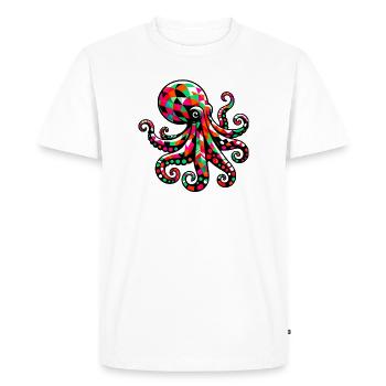 Octopus - Men's Premium Organic T-Shirt - white - Front - Nico (187cm)