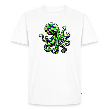 Octopus - Men's Premium Organic T-Shirt - white - Front - Nico (187cm)