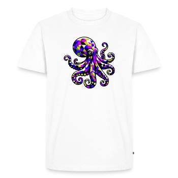Octopus - Men's Premium Organic T-Shirt - white - Front - Nico (187cm)