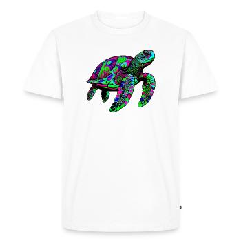 Tortue marine - T-shirt Premium bio Homme - blanc - Devant - Nico (187cm)