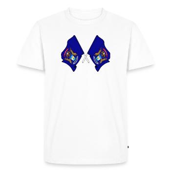 Deux drapeaux ont traversé le Michigan - T-shirt Premium bio Homme - blanc - Devant - Nico (187cm)