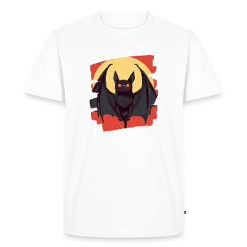 Chauve-souris rétro - T-shirt Premium bio Homme - blanc - Devant - Nico (187cm)