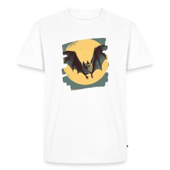 Chauve-souris rétro - T-shirt Premium bio Homme - blanc - Devant - Nico (187cm)