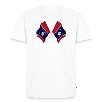 Deux drapeaux traversèrent le Mississippi - T-shirt Premium bio Homme - blanc - Devant - Nico (187cm)
