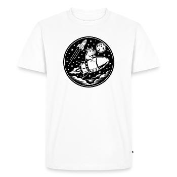 Actions Bullrun Stock Exchange Crypto Bitcoin - T-shirt Premium bio Homme - blanc - Devant - Nico (187cm)