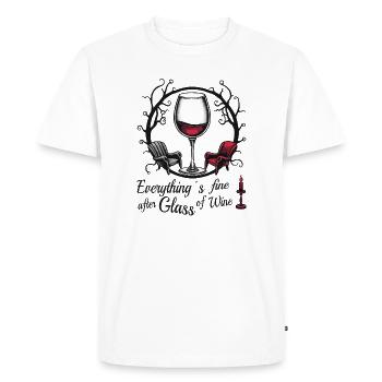 Amateurs de vin - T-shirt Premium bio Homme - blanc - Devant - Nico (187cm)