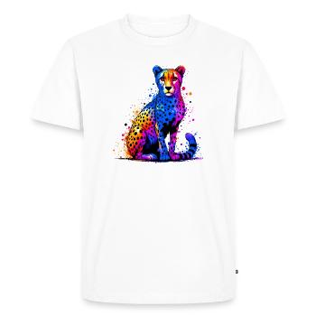 Cheetah - Men's Premium Organic T-Shirt - white - Front - Nico (187cm)