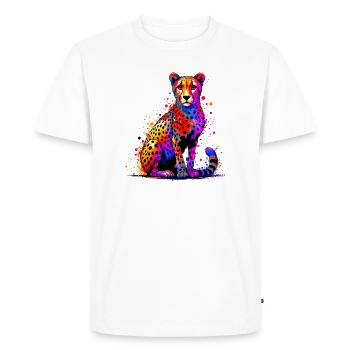 Cheetah - Men's Premium Organic T-Shirt - white - Front - Nico (187cm)