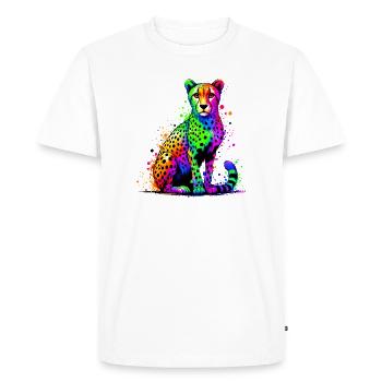 Cheetah - Men's Premium Organic T-Shirt - white - Front - Nico (187cm)
