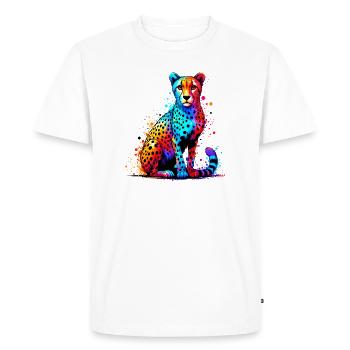 Cheetah - Men's Premium Organic T-Shirt - white - Front - Nico (187cm)