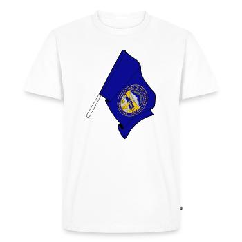 Drapeau du Nebraska - T-shirt Premium bio Homme - blanc - Devant - Nico (187cm)
