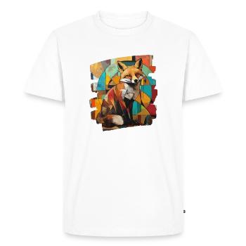 Renard - T-shirt Premium bio Homme - blanc - Devant - Nico (187cm)
