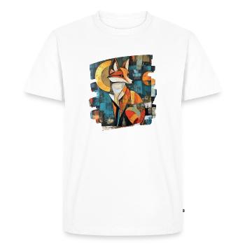 Fox - Men's Premium Organic T-Shirt - white - Front - Nico (187cm)