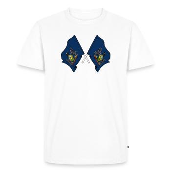 Deux drapeaux ont traversé la Pennsylvanie - T-shirt Premium bio Homme - blanc - Devant - Nico (187cm)