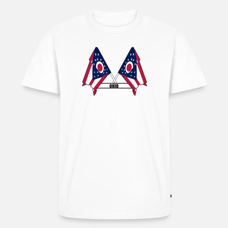 wee flags text OHIO - Männer Premium Bio T-Shirt - Weiß