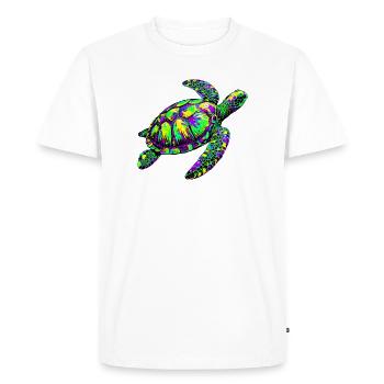 Tortue marine - T-shirt Premium bio Homme - blanc - Devant - Nico (187cm)
