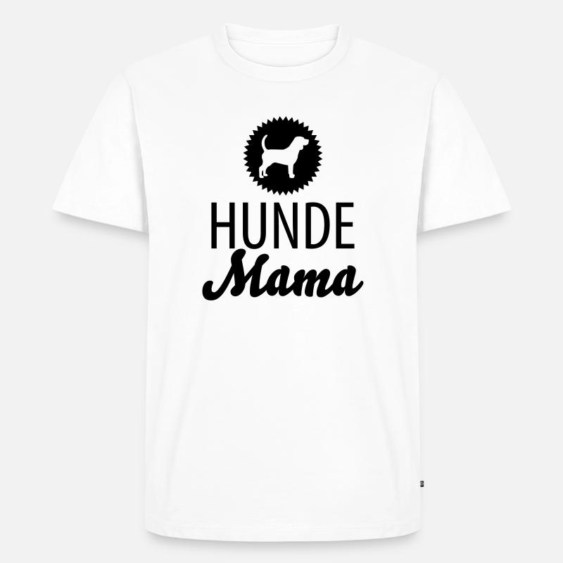 Hunde Mama - Männer Premium Bio T-Shirt - Weiß