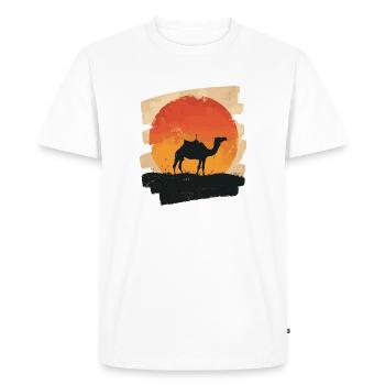 Camel - Men's Premium Organic T-Shirt - white - Front - Nico (187cm)