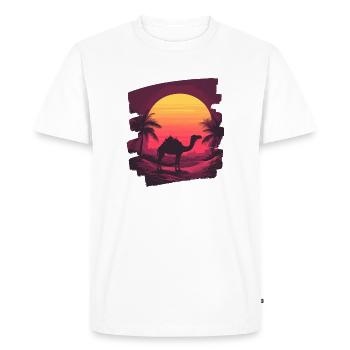 Camel - Men's Premium Organic T-Shirt - white - Front - Nico (187cm)