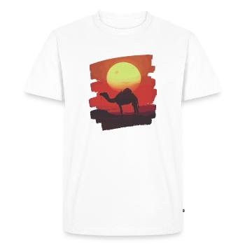 Camel - Men's Premium Organic T-Shirt - white - Front - Nico (187cm)