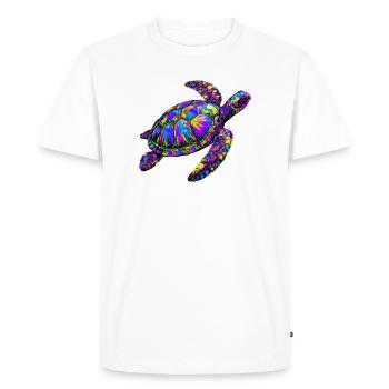 Tortue marine - T-shirt Premium bio Homme - blanc - Devant - Nico (187cm)