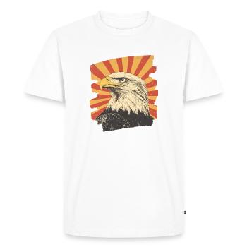 Eagle - Men's Premium Organic T-Shirt - white - Front - Nico (187cm)