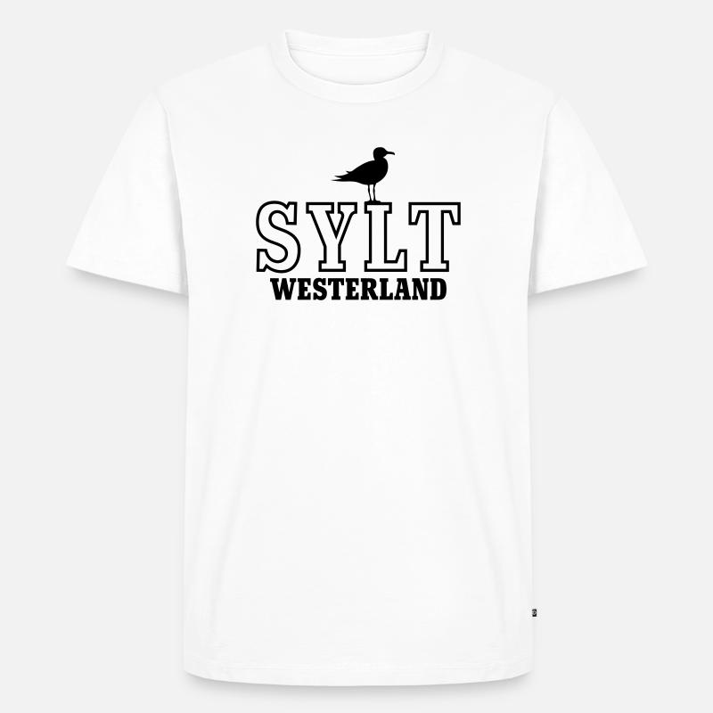 Sylt Westerland - Männer Premium Bio T-Shirt - Weiß