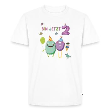 Fille d’anniversaire - T-shirt Premium bio Homme - blanc - Devant - Nico (187cm)