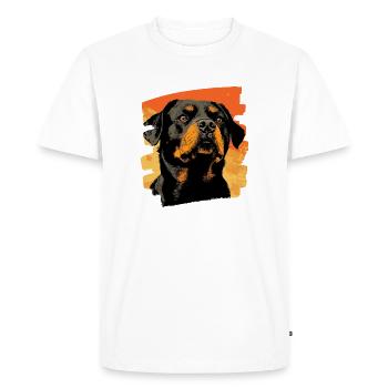 Rottweiler - Men's Premium Organic T-Shirt - white - Front - Nico (187cm)