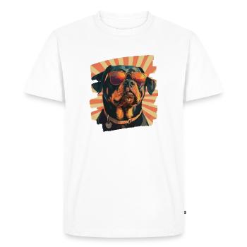 Rottweiler - Men's Premium Organic T-Shirt - white - Front - Nico (187cm)