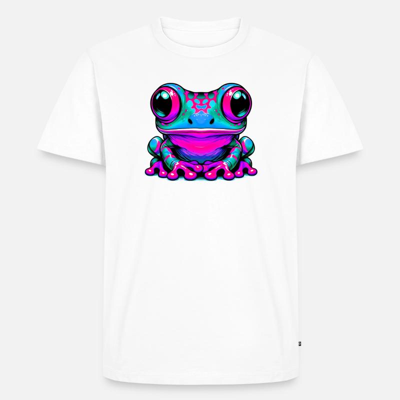 Frosch - Männer Premium Bio T-Shirt - Weiß