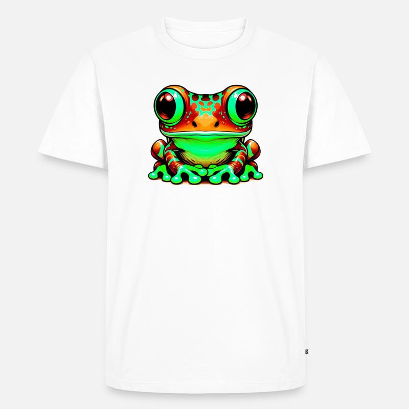 Frosch - Männer Premium Bio T-Shirt - Weiß