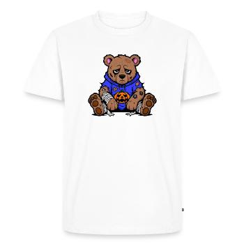 Ours d’Halloween - T-shirt Premium bio Homme - blanc - Devant - Nico (187cm)