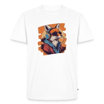 Casque Fox - T-shirt Premium bio Homme - blanc - Devant - Nico (187cm)