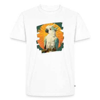 Cacatoès - T-shirt Premium bio Homme - blanc - Devant - Nico (187cm)