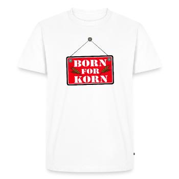 Grain , Fête , Blé Grain ,Grain Fête Né (25) - T-shirt Premium bio Homme - blanc - Devant - Nico (187cm)