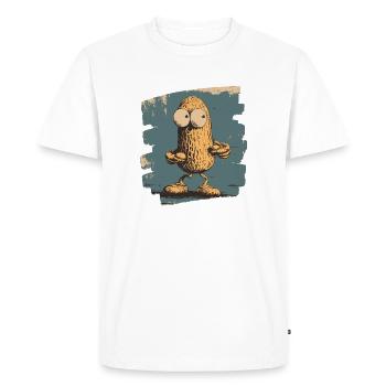 Arachide - T-shirt Premium bio Homme - blanc - Devant - Nico (187cm)