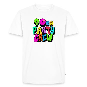 Conception néon de l’équipe de fête des années 90 - T-shirt Premium bio Homme - blanc - Devant - Nico (187cm)