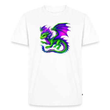 Dragon - Men's Premium Organic T-Shirt - white - Front - Nico (187cm)