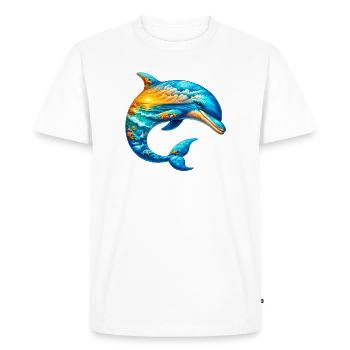 Dauphin - T-shirt Premium bio Homme - blanc - Devant - Nico (187cm)