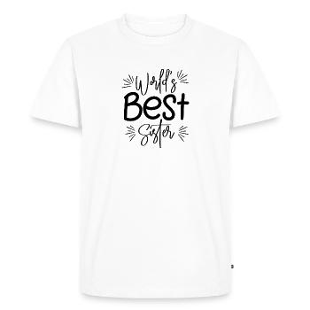 Meilleure sœur - T-shirt Premium bio Homme - blanc - Devant - Nico (187cm)